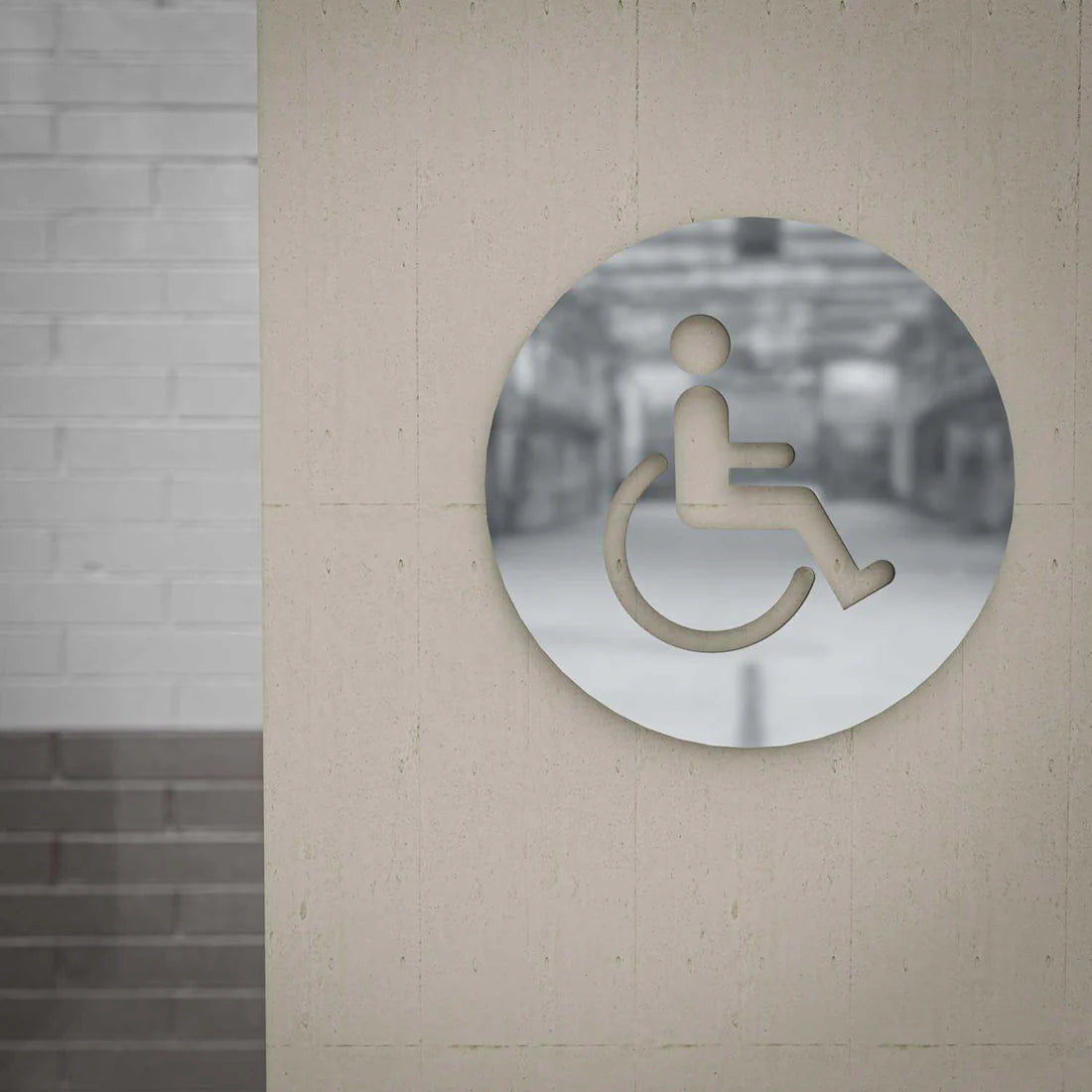 Handicap restroom sign Board