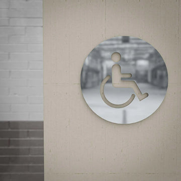 Handicap restroom sign Board